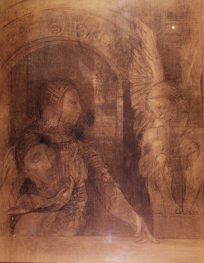 The Mystical Knight or The Sphinx, c.1890 by Odilon Redon